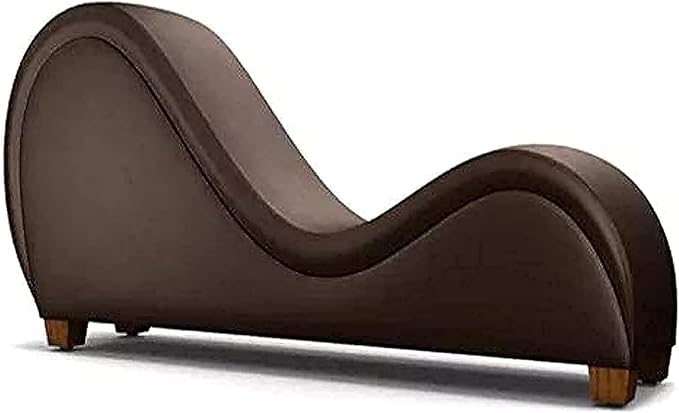 Comfynest PVC Leather S Shape Sofa - Modern, Lavishing Loveseat for Ultimate Comfort (Brown)