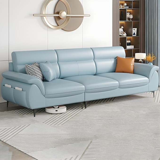 Comfynest Extra Long Pine Wood Modern Sofa With Storage Seats 3 No Resis//Tures Thick Cushion - Anti Cat Scratch Fabric 210 X 86 X 90 Cm