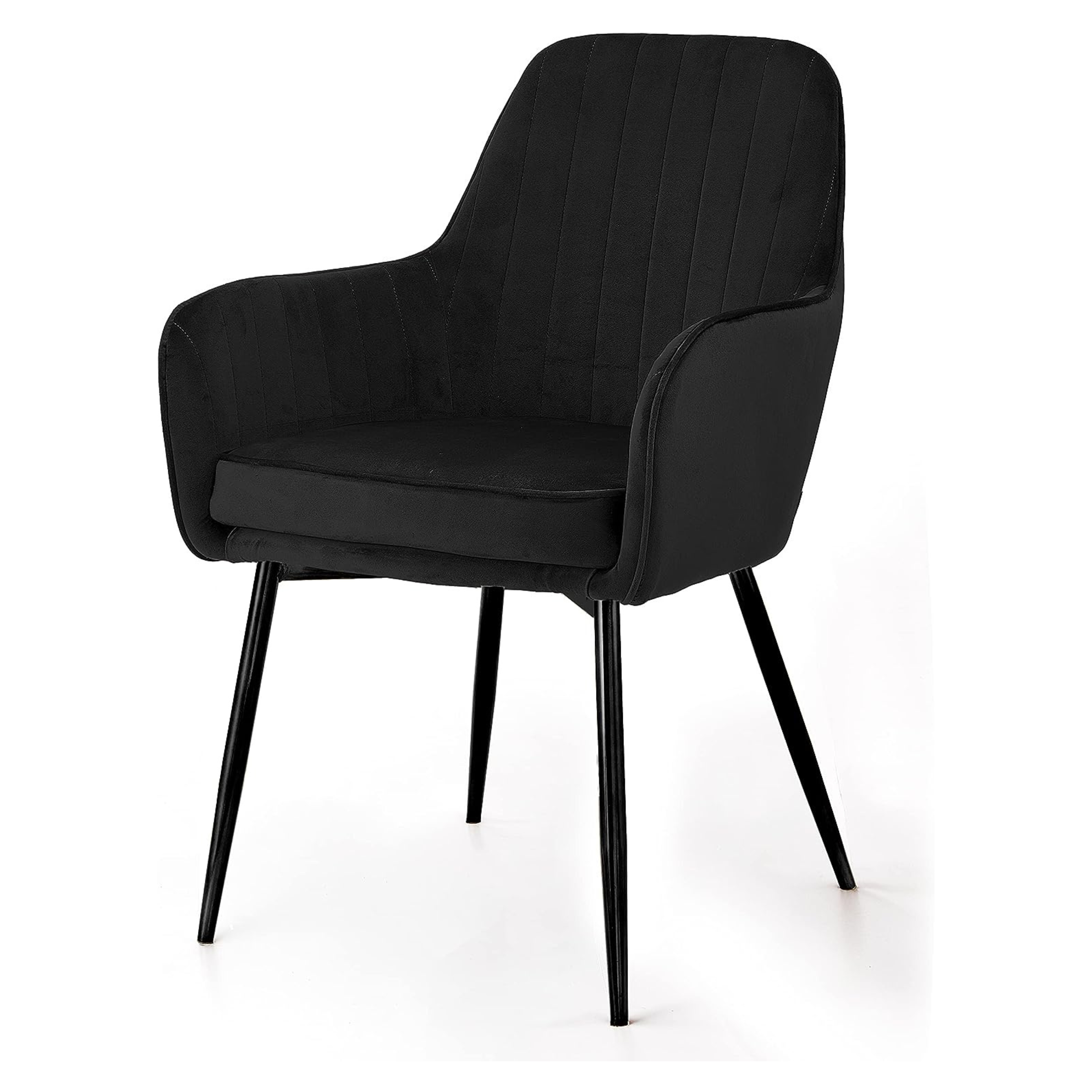 Comfynest Nordic Style Wrought Iron Makeup Chair, Bedroom Chair, Nail Chair with Backrest, Luxury Dining Chair