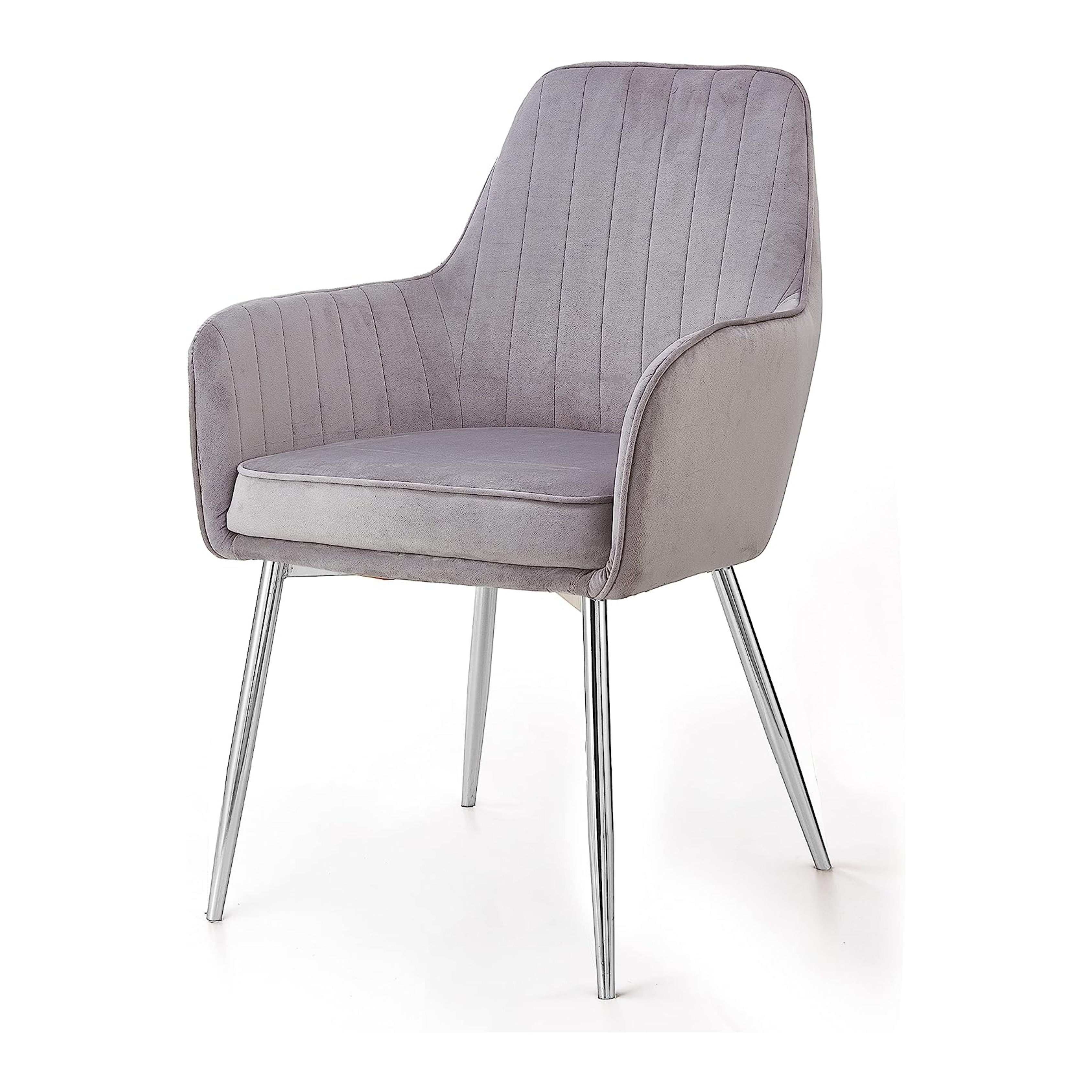 Comfynest Nordic Style Wrought Iron Makeup Chair, Bedroom Chair, Nail Chair with Backrest, Luxury Dining Chair