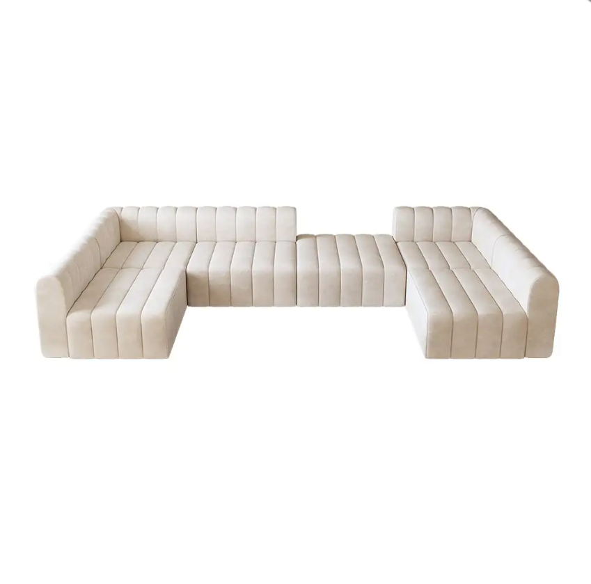 Comfynest Modern U-Shaped Sofa – Spacious, Elegant, and Comfortable Seating