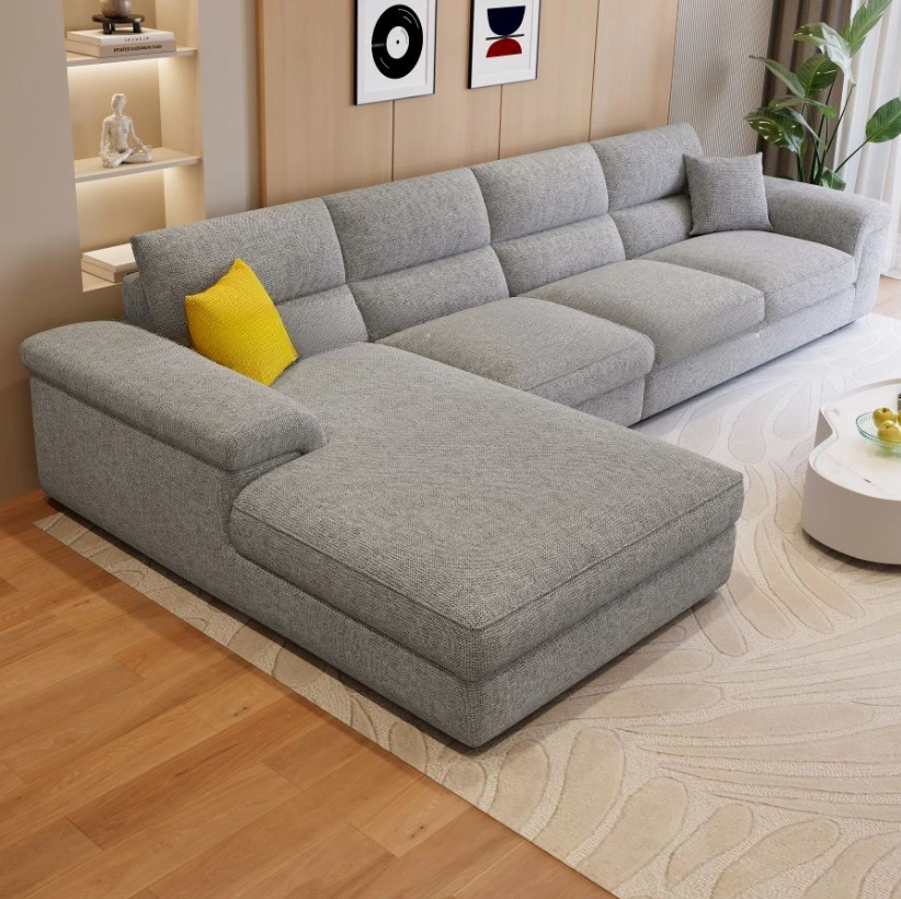 Comfynest L-Shape Fabric Chaise Sofa – Stylish, Spacious & Comfortable Seating