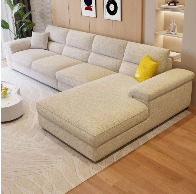Comfynest L-Shape Fabric Chaise Sofa – Stylish, Spacious & Comfortable Seating