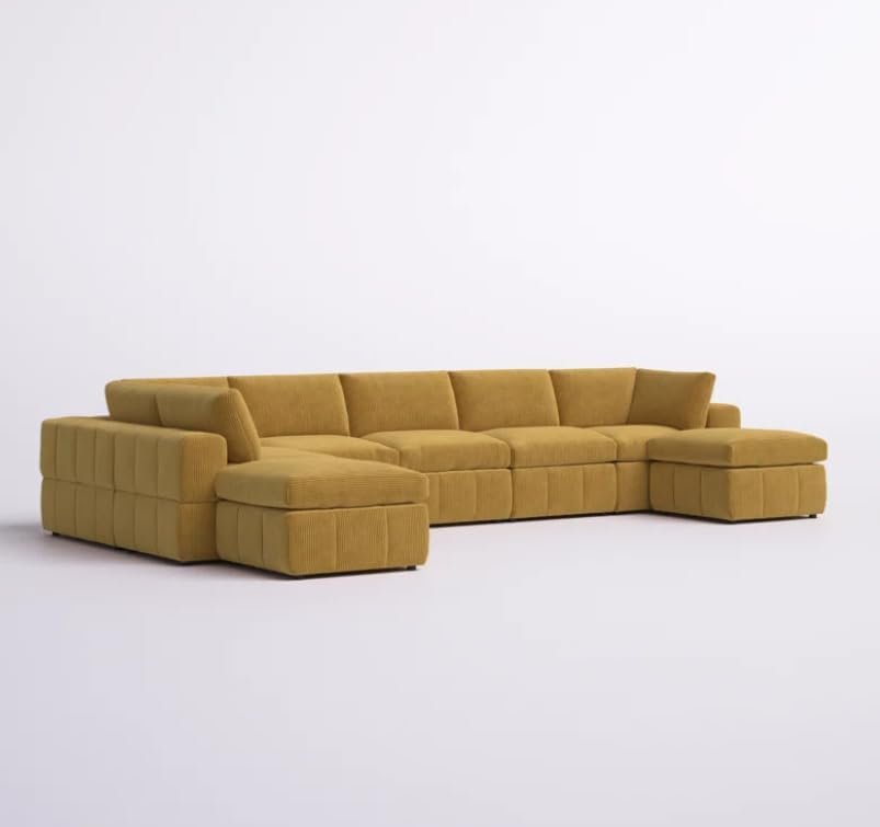 Comfynest Modular U shape velvet Lining Sofa Set Sectional, Upgrade your living room