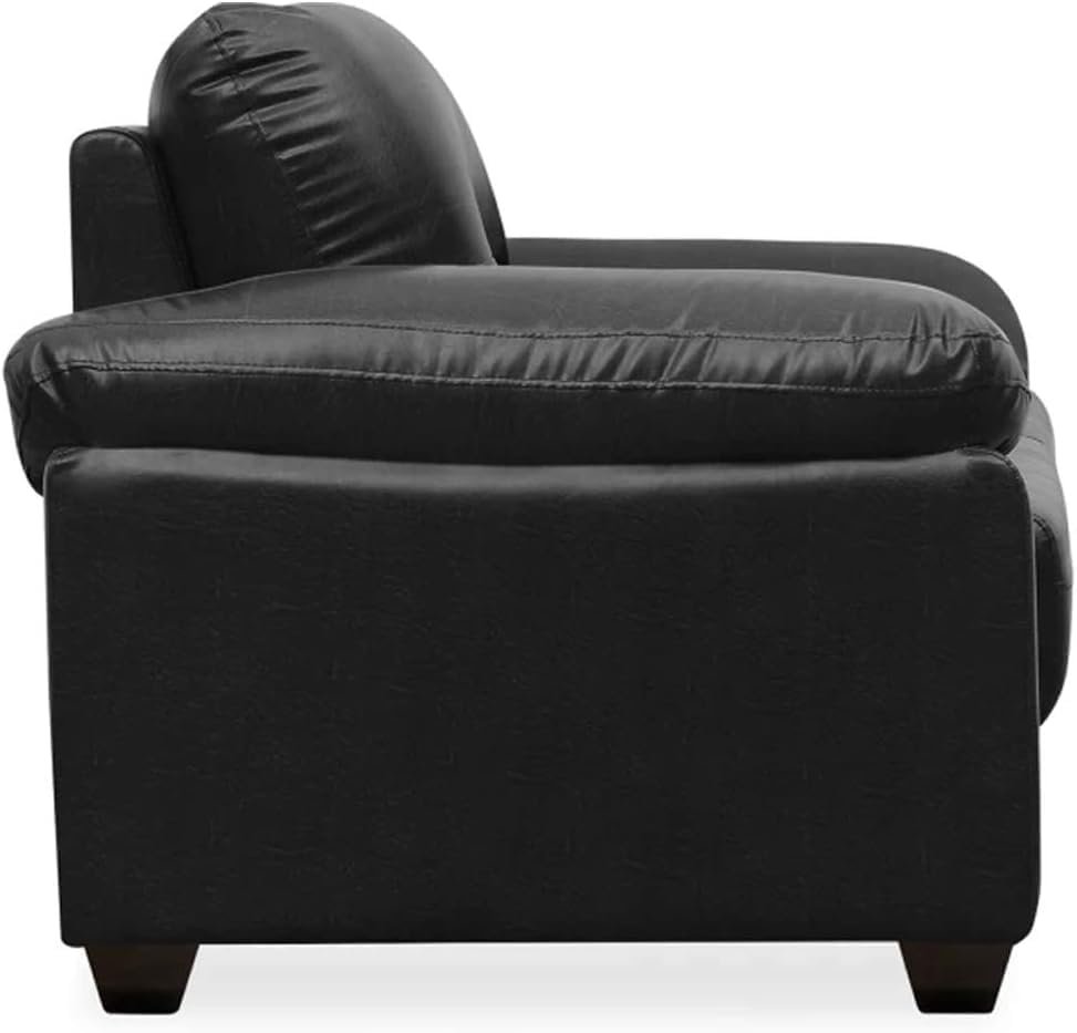 Comfynest Honbaro Leatherette Modular 3+2 Sofa Set (Black)