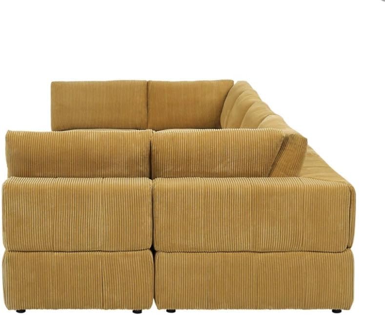 Comfynest Modular U shape velvet Lining Sofa Set Sectional, Upgrade your living room