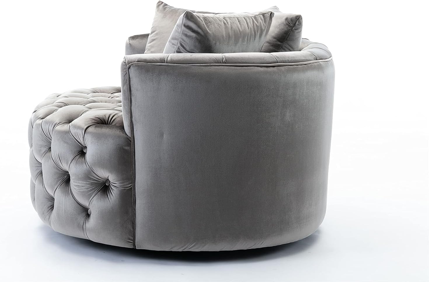 Comfynest Button Tufted Swivel Accent Chair – Modern Upholstered Lounge Chair for Living Room or Bedroom
