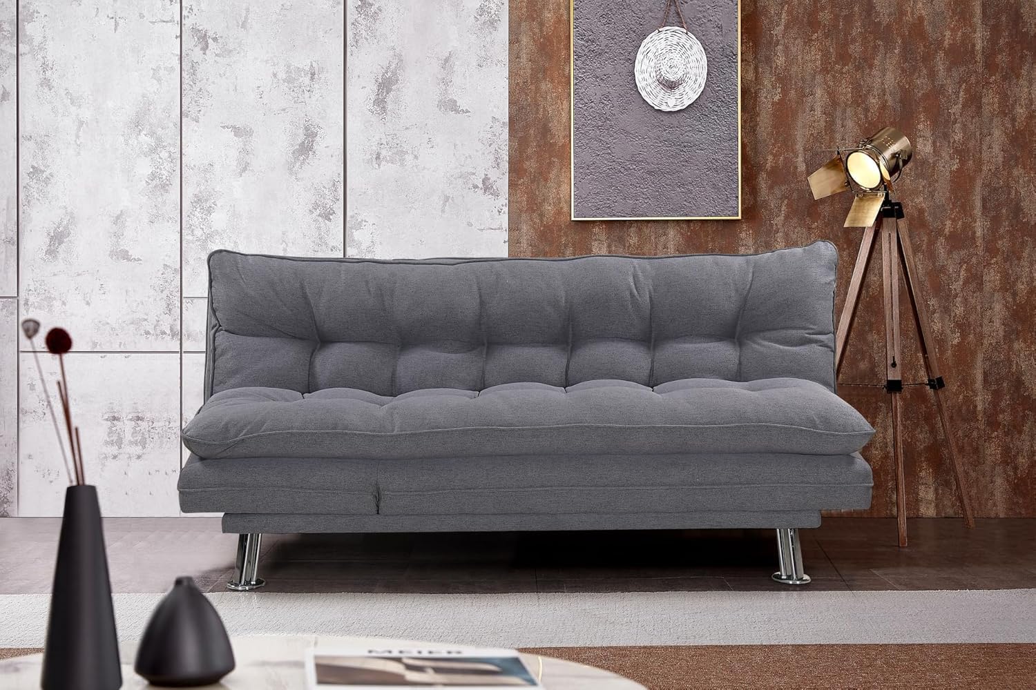 ComfyNest Sofa Cum Bed | Sleeping Fabric Sofa | 3-Seater Sofabed | Modern Design Living Room Sofa