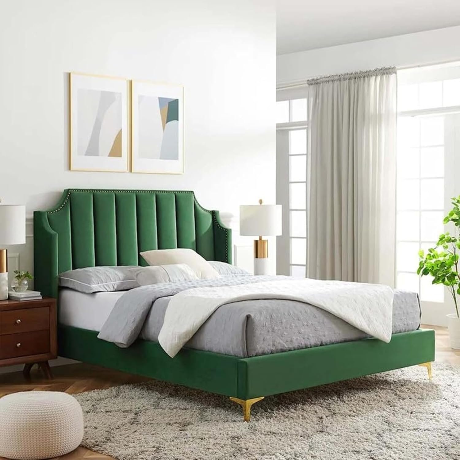 Comfynest Daniella Channel Tufted Bed Frame