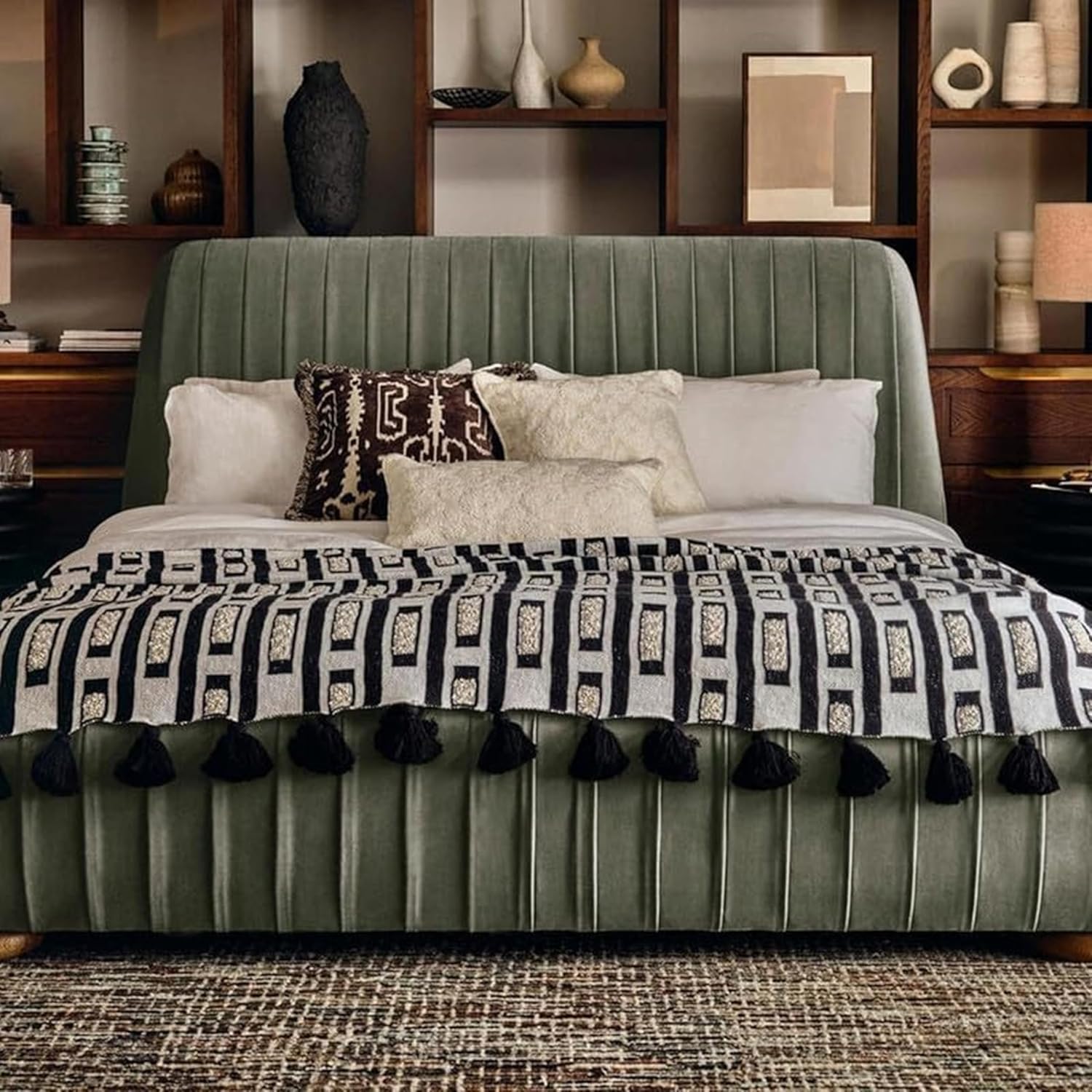 Comfynest Victoria Channel Tufted Bed Frame Mutiple King Queen(without mattress)