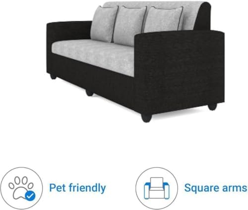 Elegant Office Sofa Setf Stylish Upholstery |70.1 x 155.4 x 79 cm |Comfortable 3+1+1 Seater Couch