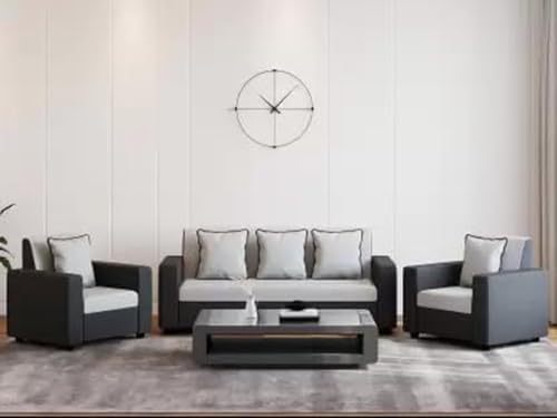 Elegant Office Sofa Setf Stylish Upholstery |70.1 x 155.4 x 79 cm |Comfortable 3+1+1 Seater Couch