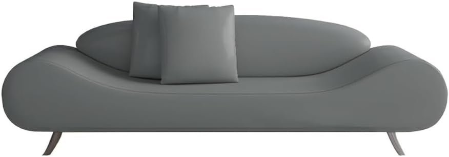 Comfynest Effortless Elegance Modern Wood Frame Sofa – Space-Saving 2-Seater with Cozy Foam Seat in Grey, Modern Loveseat (Large)