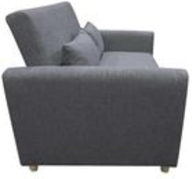 Comfynest 2-Seater Fabric Sofa Bed, Dark Grey - Convertible, Minimalist Design, Perfect for Modern Spaces (Grey)