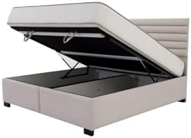 Hydraulic Lift-Up Storage Bed – Modern Upholstered Bed with Ample Hidden Storage Multiple Sizes and optons available