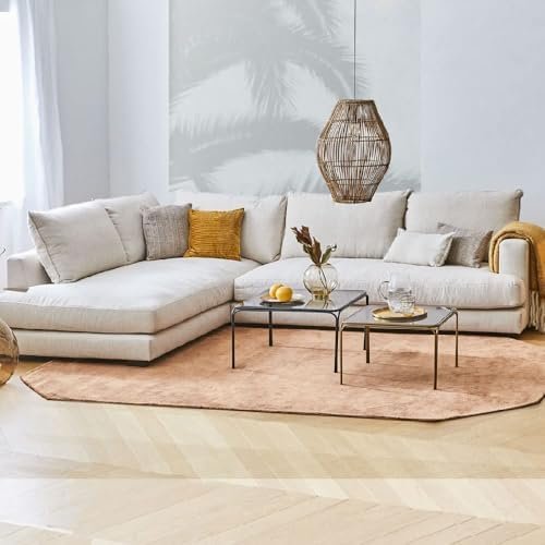 Fabric Modular L-Shaped Corner Sofa Set – 5 to 6-Seater Sectional Sofa for Living Room, Spacious & Customizable