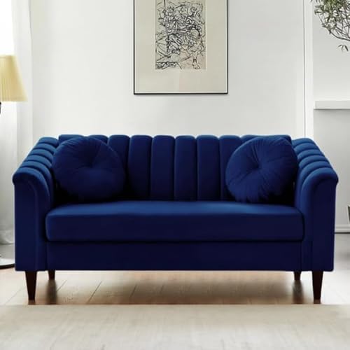 Dorando Modern 2-Seater Fabric Sofa Set for Living Room – Premium Comfort & Stylish Design (Blue) Buy Online at Best Price in UAE - Amazon.ae