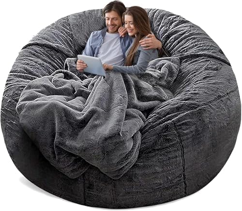 Comfynest Giant Bean Bag Chair, Modern Faux Fur Living Room Furniture, Removable Cover