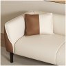 Comfynest Beige Loveseat In Modern Design With Tuxedo Arm And Stain Resistant Feature 147 X 66 X 60 Cm Beige/Blue
