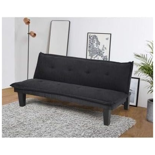 Comfynest Affordable 3-Seater Fabric Sofa Bed – Convertible Futon Couch with Wooden Legs, Tufted Upholstery & Adjustable Backrest – Modern Space-Saving Sofa cum Bed for Living Room