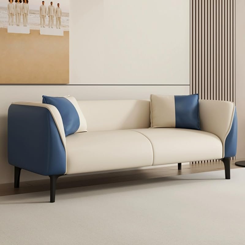 Comfynest Beige Loveseat In Modern Design With Tuxedo Arm And Stain Resistant Feature 149 X 66 X 60 Cm Beige/Coffee
