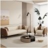 Comfynest Beige Loveseat In Modern Design With Tuxedo Arm And Stain Resistant Feature 147 X 66 X 60 Cm Beige/Blue