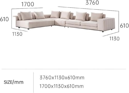 Comfynest Italian Sofa Set – Luxury Corner Couch | Versatile Placement for Home, Office, Living Room, Bedroom, Hotel & Apartment – Sectional Design with Sturdy Construction