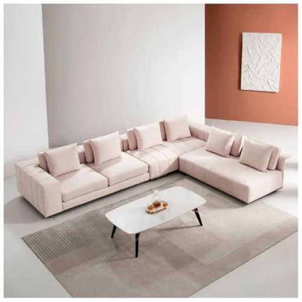 Comfynest Italian Sofa Set – Luxury Corner Couch | Versatile Placement for Home, Office, Living Room, Bedroom, Hotel & Apartment – Sectional Design with Sturdy Construction