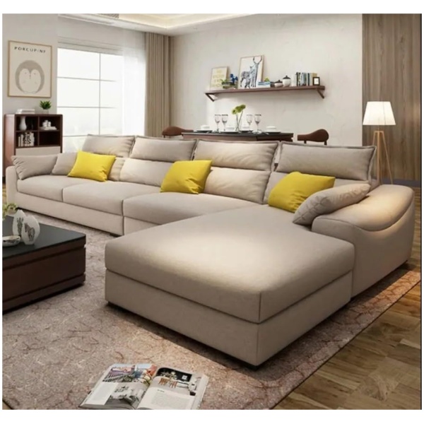 Comfynest Beech Wood L-Shape Sofa – Velvet Upholstery | Spacious 75×170×300×85 cm – Modern Living Room Furniture – Comfortable & Stylish Lounge Seating (LEFT BED)