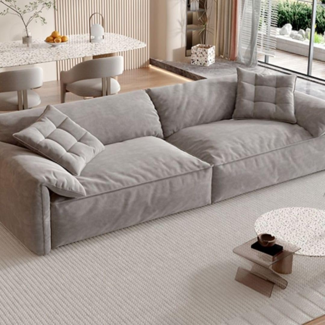 Comfynest Modern Sofa Couch with Concealed Support 4 Seater Living Room Sofa with Pillow Top Arms & Cushion Back