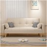 Comfynest Modern Convertible Sleeper Sofa Bed with Wooden Frame - 2 Seater Sofa Cum Bed for Living Room, Guest Room & Small Spaces | Tech Cloth Tufted Back