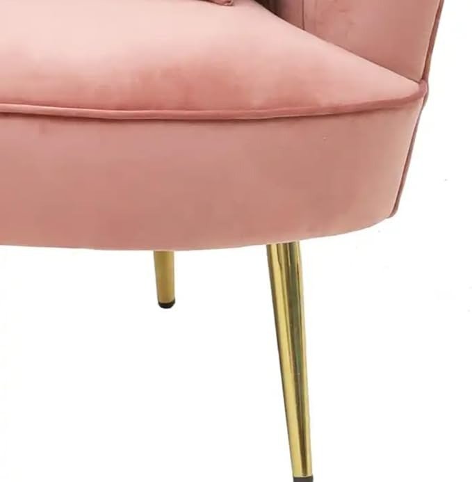 Comfynest Two-Seat Modern Pink Velvet Loveseat Sofa | Luxury Upholstered Furniture | Stylish Living Room Seating | Home & Hotel Use