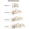 Comfynest Luxury Bouclé Upholstered Modular Sofa Set – Modern Sectional Design with Plush Comfort | Soft Touch Premium Bouclé Fabric & Solid Teak Wood Frame – Living Room Seating