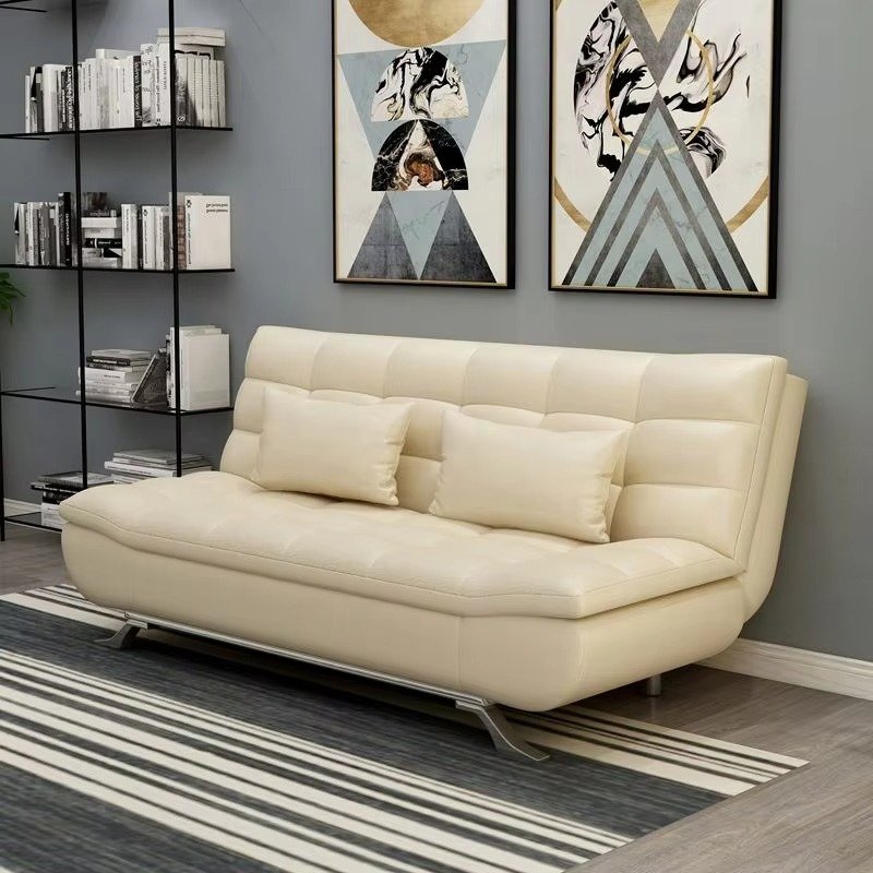 Comfynest Sofa Bed – Modern Faux Leather Convertible Sleeper – Multifunctional Futon Sofa – Space-Saving Design – Easy-to-Clean Upholstery for Small Apartments & Guest Rooms