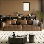 Comfynest Modern Faux Leather Sofa – Stain & Water Resistant Upholstery | Solid Color Living Room Seating – 240.03×100.33×80.01 cm | Multiple Colors Available