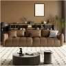 Comfynest Modern Faux Leather Sofa – Stain & Water Resistant Upholstery | Solid Color Living Room Seating – 240.03×100.33×80.01 cm | Multiple Colors Available