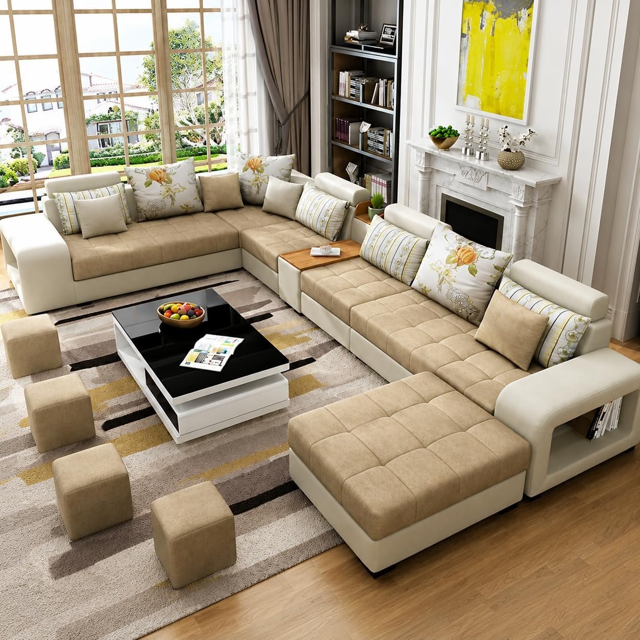 Living Room Sofa - Sofa - Fashion Fabric Sofa - Combination Set - Cafe Hotel Furniture - Simple Leisure Sofa,